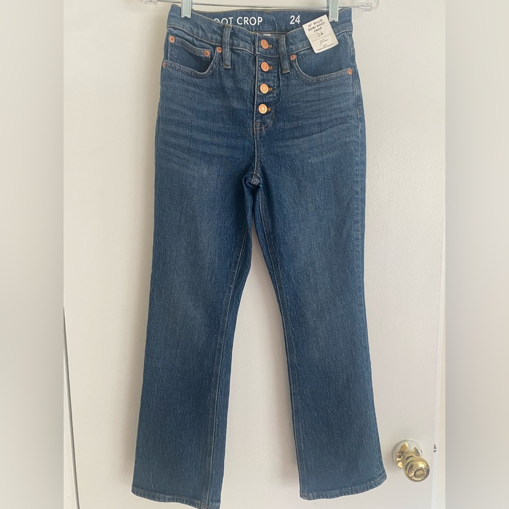 J Crew-Size 24- 10” Billie Demi Boot Crop